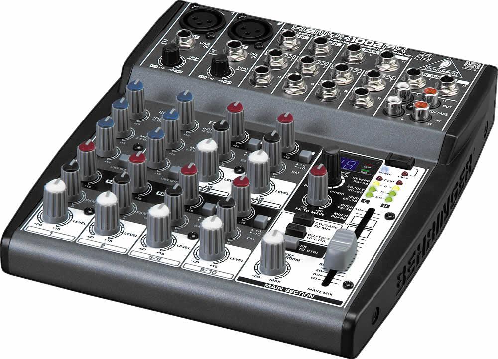 BEHRINGER 1002FX - микшер,2 микр. предусил.,8 линейных входов,24-битный эффект-процессор — изображение 2