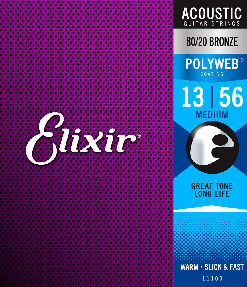 ELIXIR 13-56 POLYWEB - струны для акустических гитар