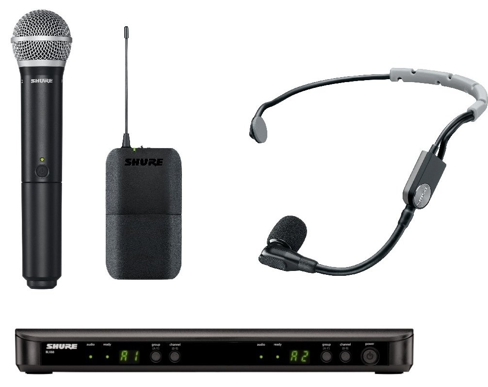 SHURE BLX1288E/CVL K3E - радиосистема с петличным и ручным микрофоном