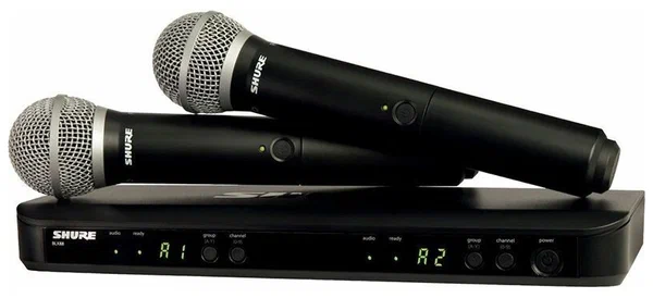 SHURE BLX288E/PG58 M17 662-686 МГц - радиосистема с двумя ручными микрофонами