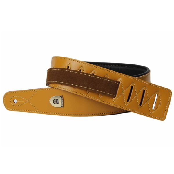 SOLDIER STP-GL-016 ORANGE(3) - ремень для гитары натуральная кожа, светло-коричневый.