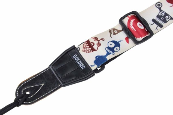 SOLDIER STP2826 3 WHITE - ремень для гитары, текстиль, белый.