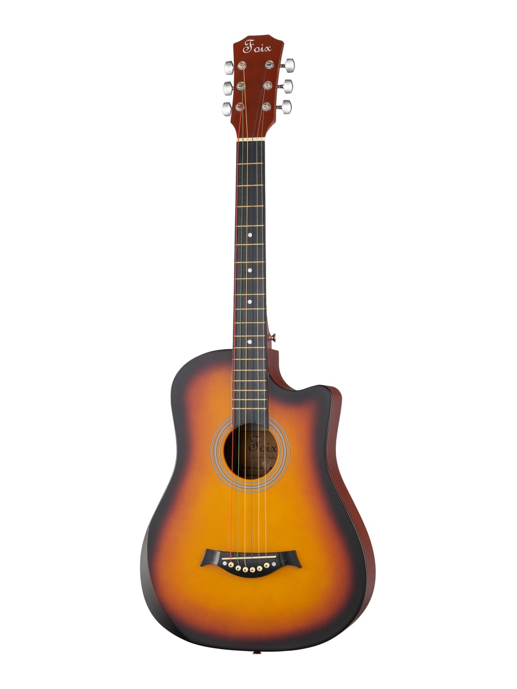 Foix FFG-3860C-SB - акустическая гитара из пластика, с вырезом, цвет санбёрст