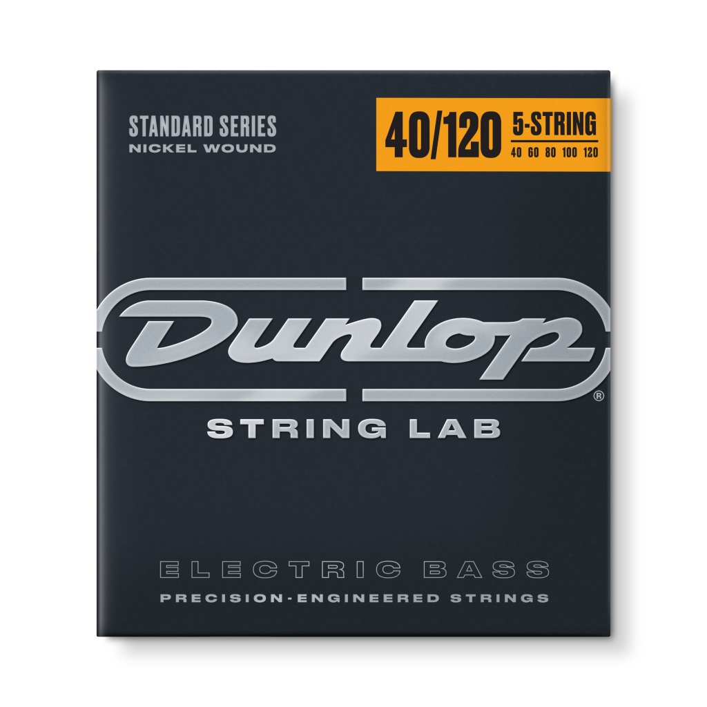 Dunlop DBN40120 - комплект струн для 5-струнной бас-гитары, никелированные, Light, 40-120