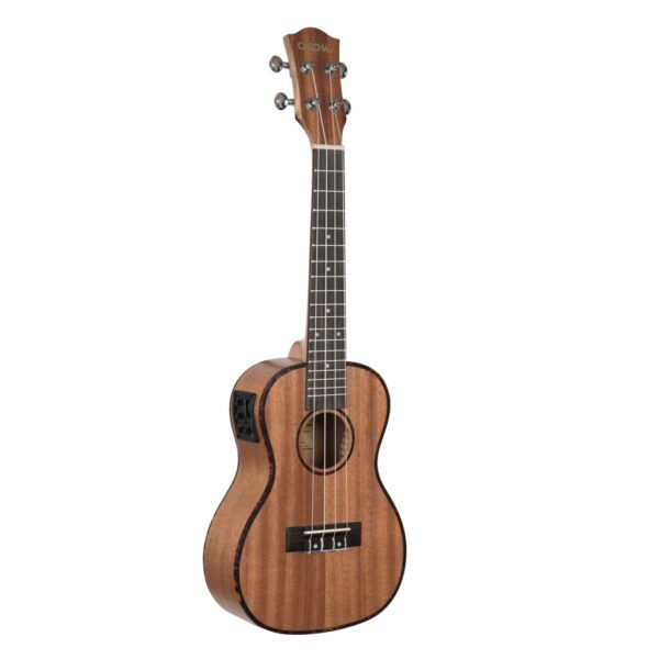 Cascha HH-2035E Mahogany Series - укулеле концертный со звукоснимателем, с чехлом, цвет натуральный,
