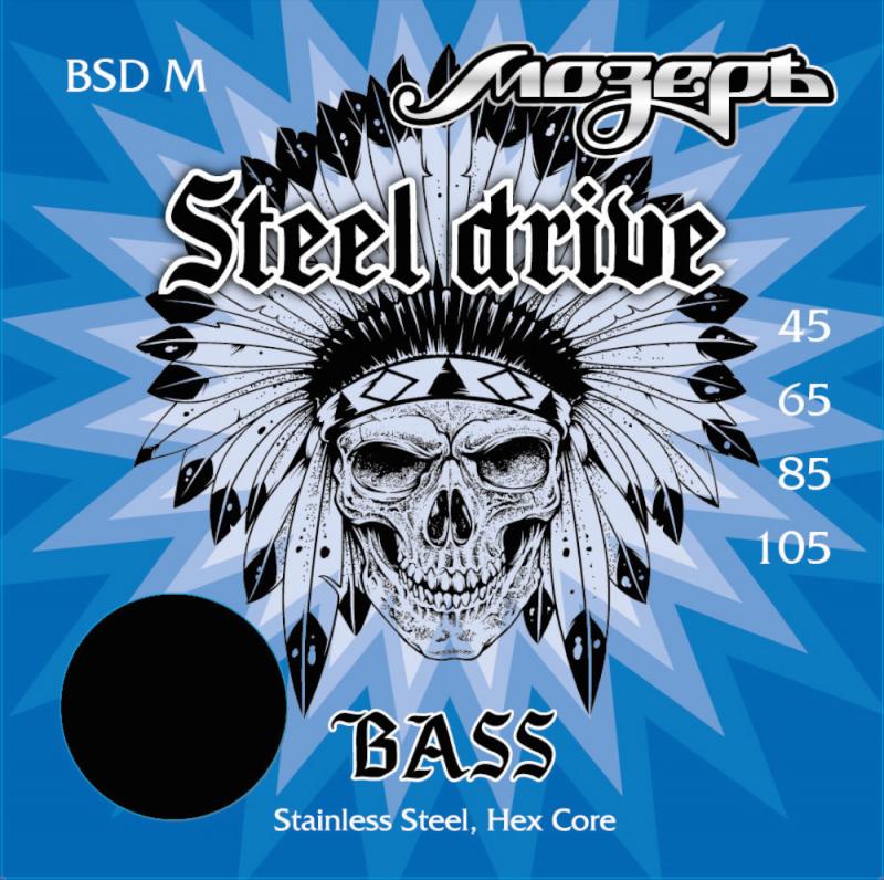 Мозеръ BSD-M Steel Drive - комплект струн для бас-гитары, сталь, 45-105