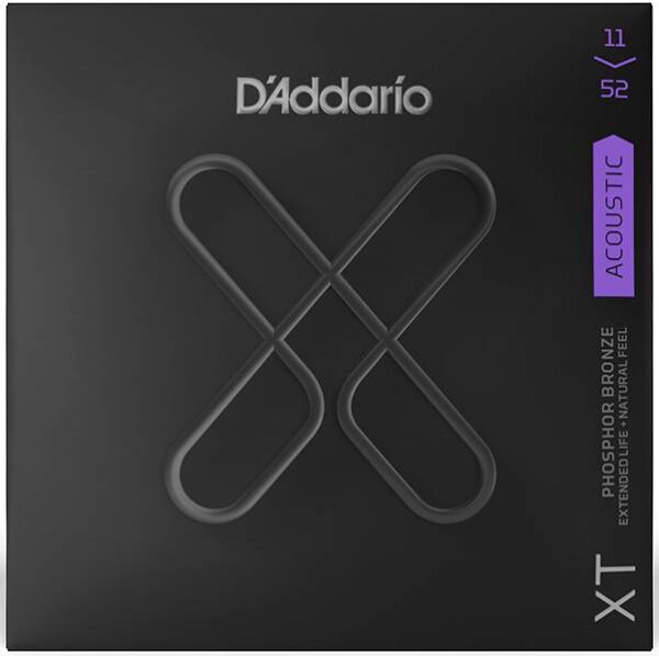 XTAPB1152 XT D'Addario - струны для акустической гитары, фосфор-бронза, 11-52, с покрытием