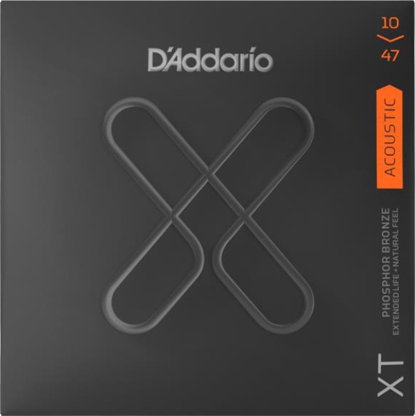 XTAPB1047 XT D'Addario - струны для акустической гитары, фосф.бронза, 10-47, с покрытием