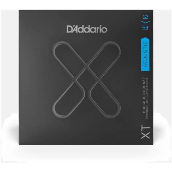 XTAPB1253 XT D'Addario - струны для акустической гитары, фосф.бронза, 12-53, с покрытием