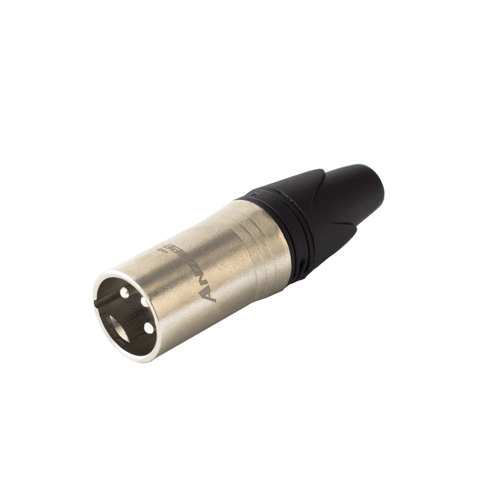 Anzhee XLR-M SILVER - Разъем XLR папа, прямой.