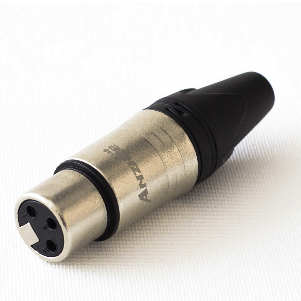 Anzhee XLR-F SILVER - разъем XLR мама, прямой.