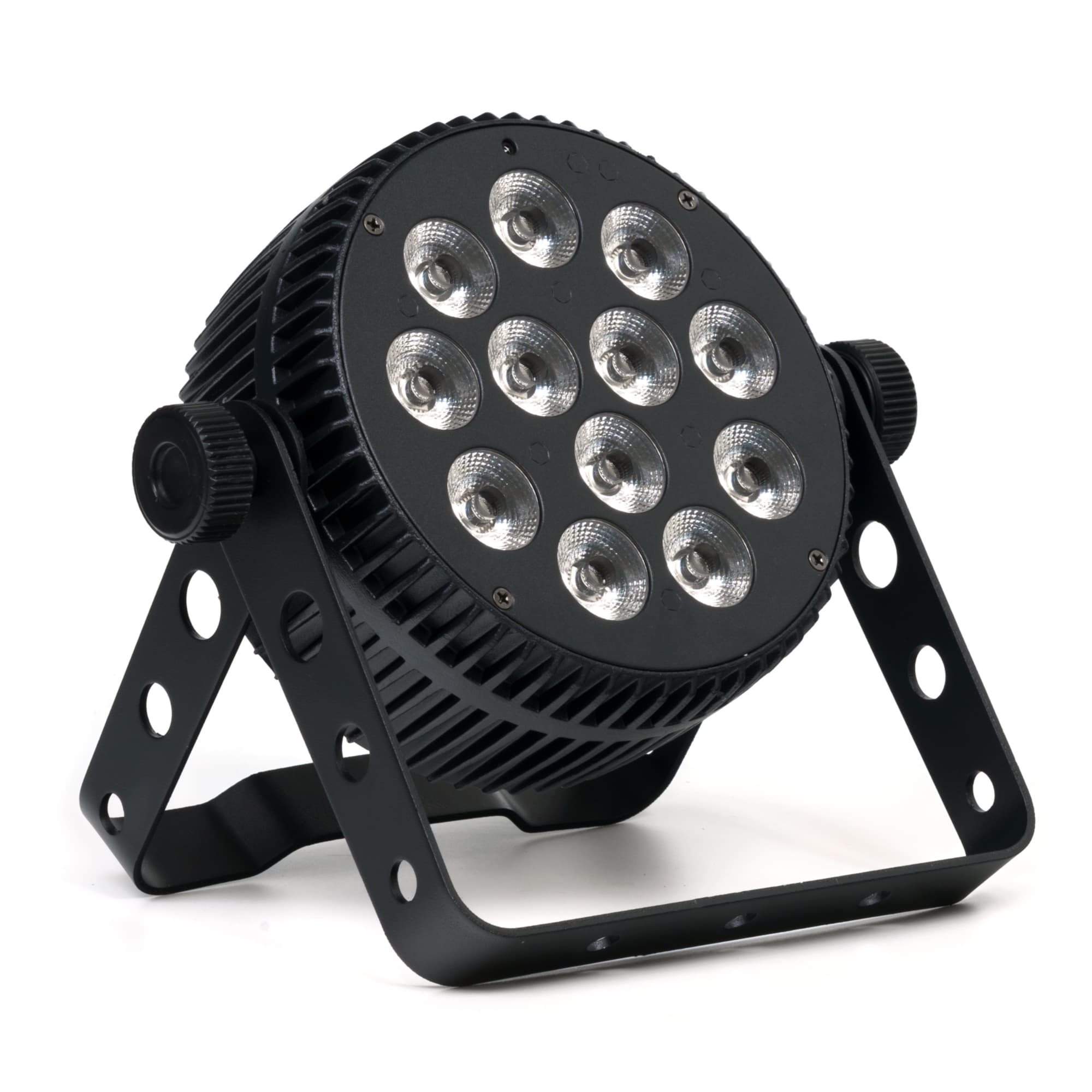 Q-PAR 12x10XWAU - прожектор типа PAR / 12х10 вт / RGBWA+UV / 30,6°(46,5°) / 2463 лм / 9279 кд / 369 лк@5 м / от 72,6 Ra и более / групповое / бесшумный / алюминий / 3 кг / до 4 м