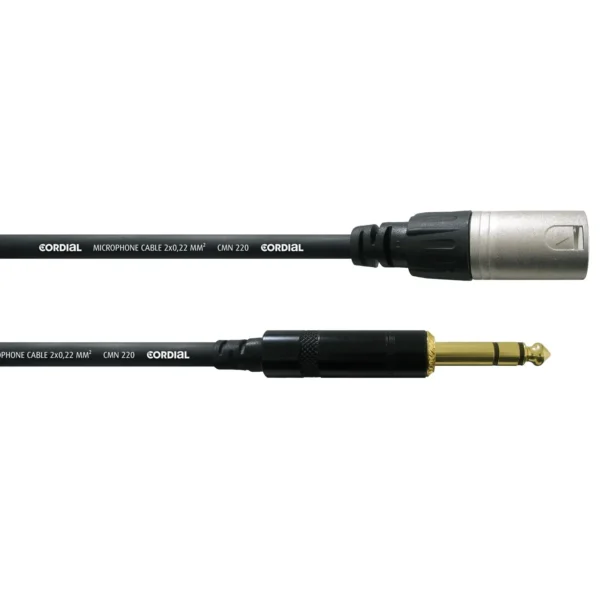 Cordial CFM 9 MV - инструментальный кабель XLR male/джек стерео 6.3мм, 9.0м, черный