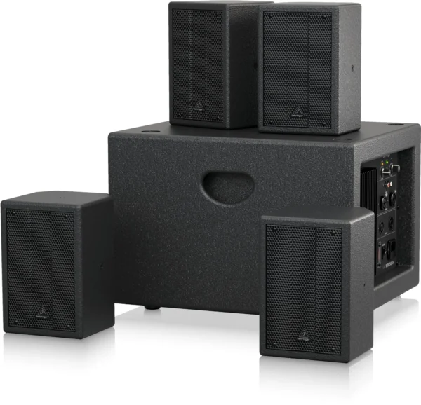 BEHRINGER SAT 1004 Bundle - комплект акустических систем, 600 Вт, 4х4' пассивных сателитов, 1х8' активным сабвуфером